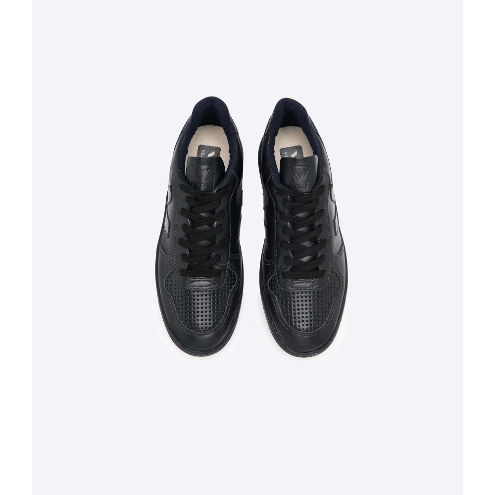 Women's Veja V-10 LEATHER Sneakers Black | SG 648GSO